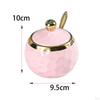 Ceramic Sugar Bowl Condiment Jar Salt Container Pot for Countertop