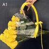 Прозрачный цветочный ящик с ручкой Портативные пакеты для упаковки цветов Подарочный контейнер Сумка Свадебная упаковка роз Вечеринка Подарочная коробка