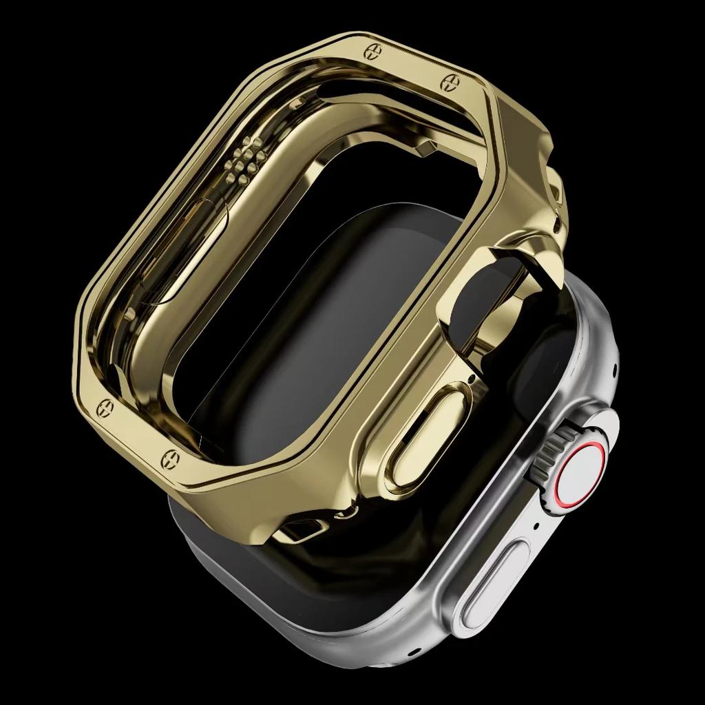 Металлический TPU Бампер Чехол Для Apple Watch Ultra 3 49мм 11 10 46мм 42мм Защитная Крышка для iWatch 9 8 7 6 SE 41мм 45мм 38мм 40 44мм