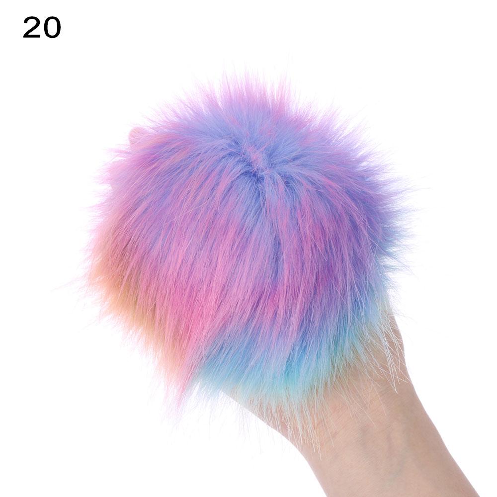 15 см модные шапки-бини с помпоном меховой помпон Skullie вязаная шапка имитация