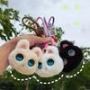 Stuffed Cat Plush Doll Keychain Big Eyes Animal Plush Key Chain Cute Cat Plush Doll  Children