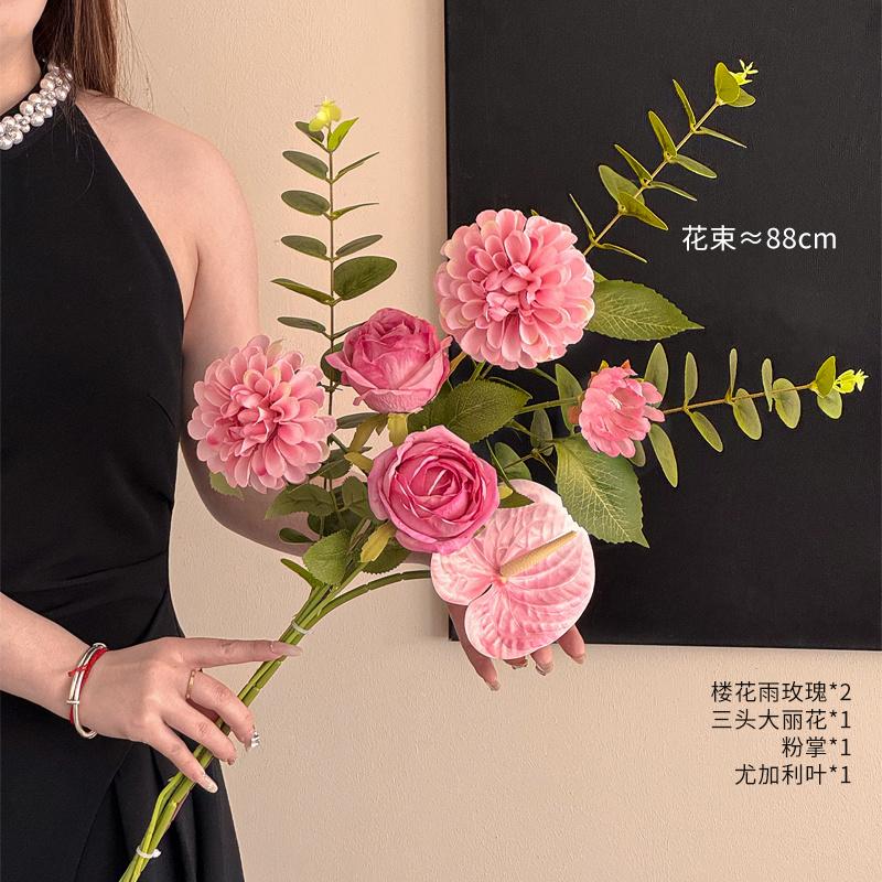Французские Роскошные Искусственные Цветы Искусственные Имитированные Букеты Цветов Высококлассные Реалистичные Реквизиты для Фотографии День Матери Свадебный Декор