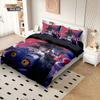 3pcs K-Pop Demon Hunters Printed Coreless Duvet Cover Set, Multi Size Bedroom, Dormitory Bedding Decoration, Machine Wash Style