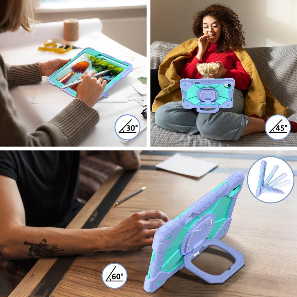 Для Huawei MatePad 11.5 S. Вращающаяся на 360° рукоятка, прочная защитная подставка TPU+PC 3 в 1, противоударный чехол для планшета и ПК