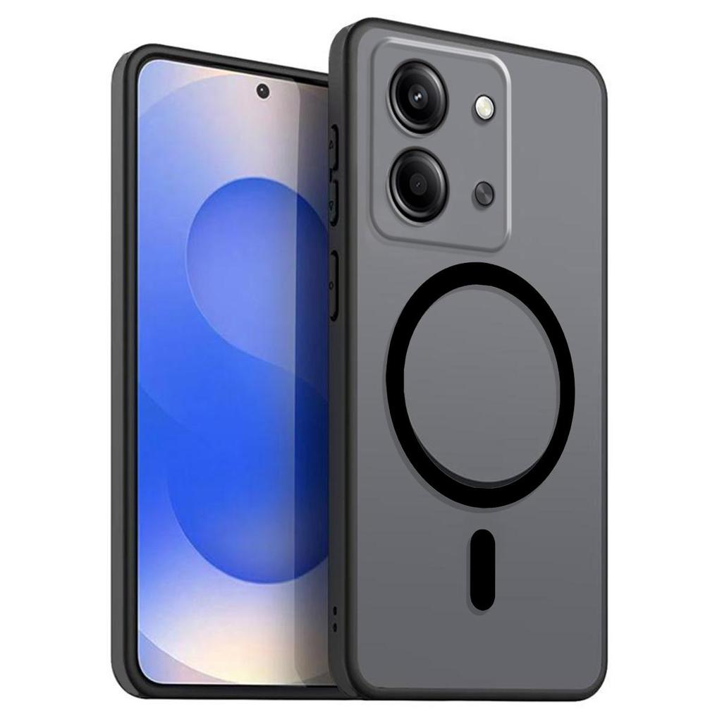 Магнитный железный кольцевой чехол для телефона для Xiaomi POCO C85 Матовый мягкий ТПУ Ударопрочный чехол