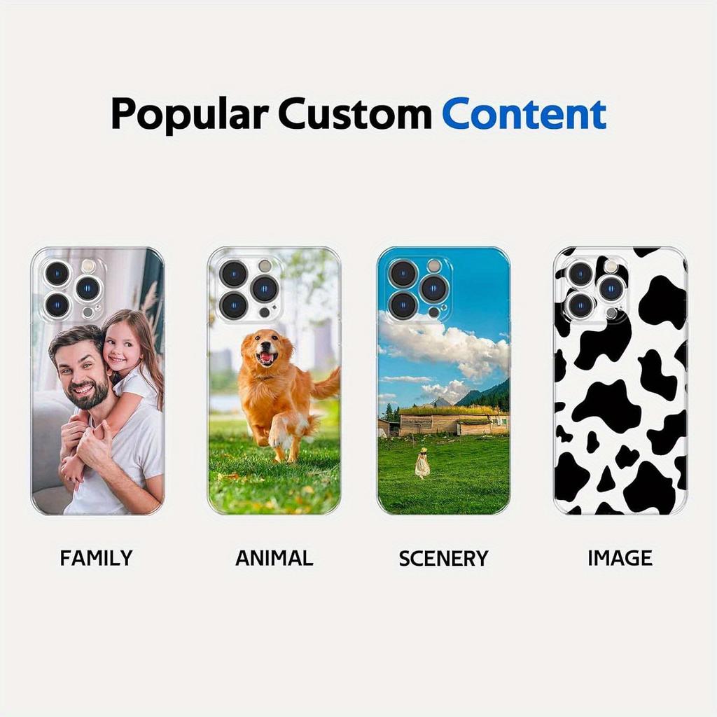 Для iPhone 16 16e 15 14 13 12 11 Pro Max Mini SE   XS XR 6 6s 7 8 Plus Сделай сам Po Мягкий чехол Задняя крышка из ТПУ