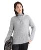INDIVI Hairy Loose Knit 12719432 Light Gray Size 38 Knitwear/Sweater [Washable/Mohair Blend] Lamé Women's (011) (M)
