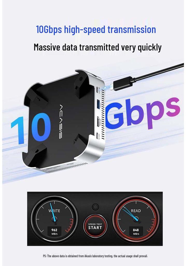 Док-станция для Mac Mini M1/M2 Pro со слотом для M.2 SSD, расширением USB, слотами для SD/TF-карт