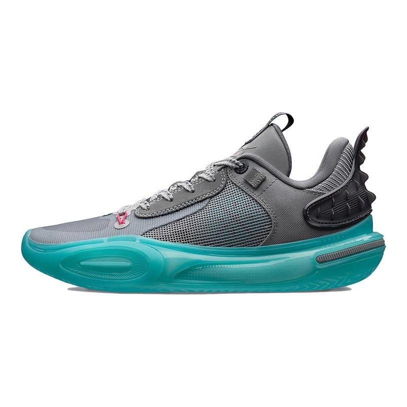Li Ning All City 11 TNS Team No Sleep Износостойкие Дышащие Покрытие Низкие Баскетбольные Кроссовки Мужские Снежно-серые ABAT005-5