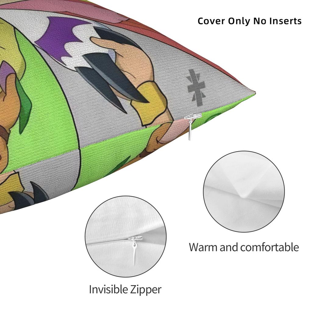 Digimons Cartoon Square Pillow Case Cushion Covers Fashion Polyester Decor Pillowcase For Home 40X40Cm