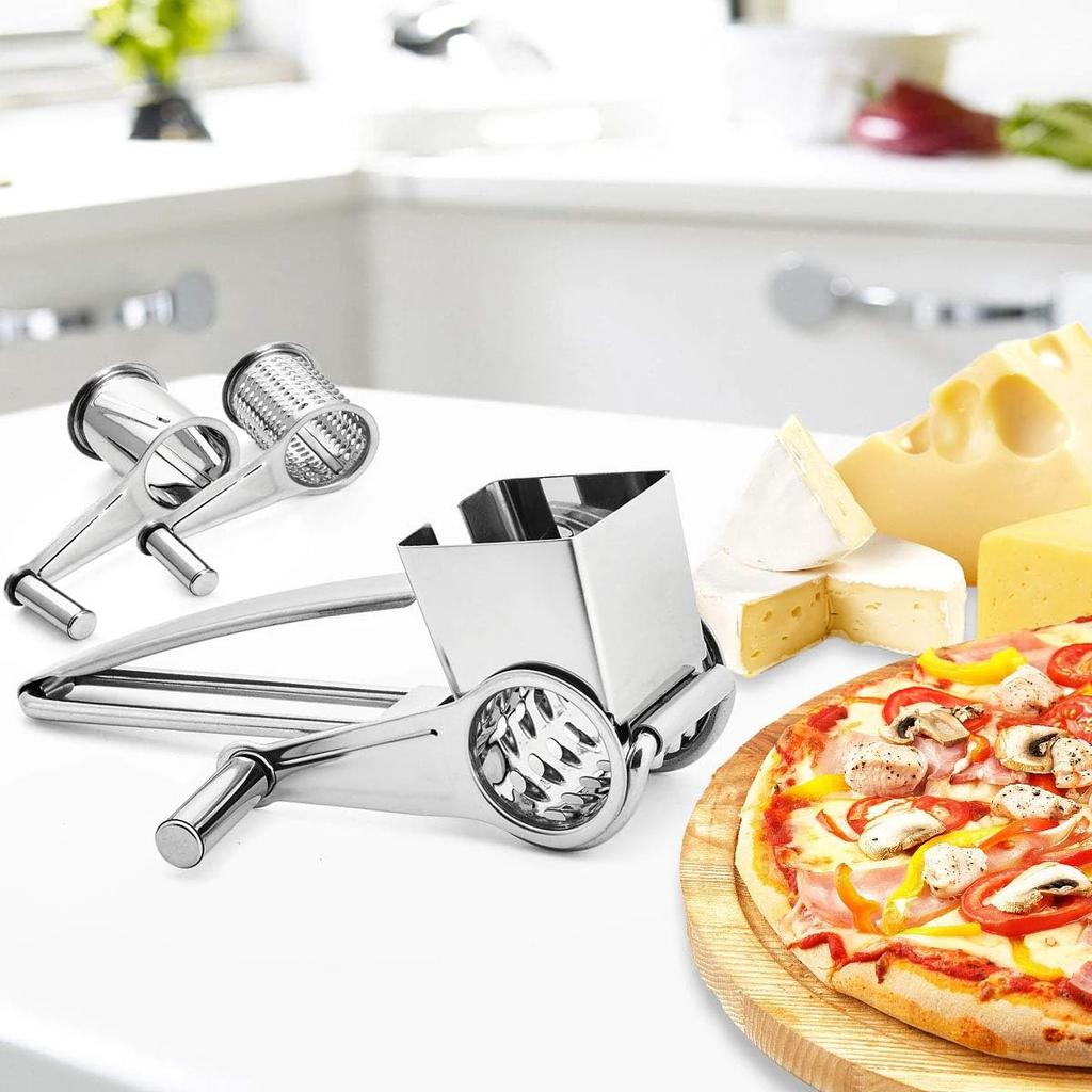 Manual Cheese Grater Crank Rotary Blades Stainless Steel Vegetable Chopper Multifunctional Kitchen Gadget Supplement Grinder