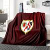 Rayo Team Crest Flannel Blanket, Soft Polyester, Modern Design, All-Season for Camping, Travel, Gifts for holidays or birthdays