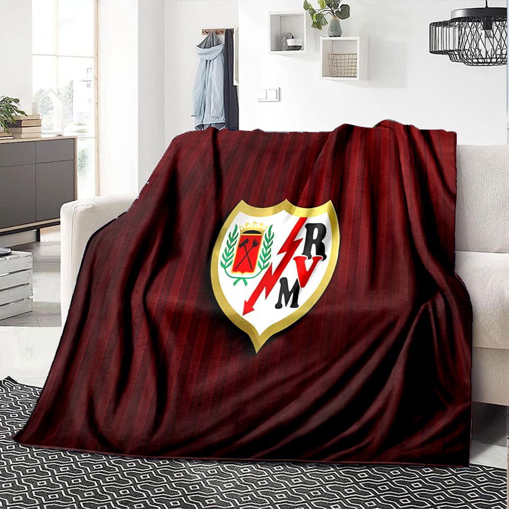 Rayo Team Crest Flannel Blanket, Soft Polyester, Modern Design, All-Season for Camping, Travel, Gifts for holidays or birthdays