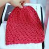 Solid color twill hollow crochet retro stacking hat spring and autumn simple literary and handmade pullover hat women