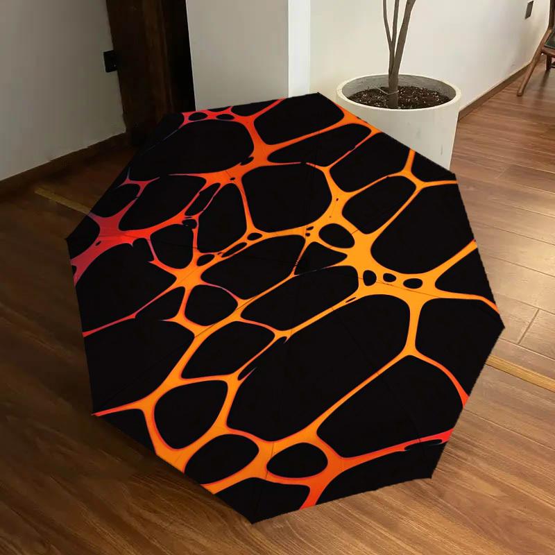 1pc Lava Flow Abstract Pattern Umbrella with Plastic Handle,Suitable for All Seasons Home Travel Outdoor UmbrellaDD1480