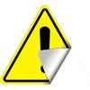 dealzEpic - Yellow Triangle Exclamation Mark Sign Stickers | Self-Adhesive Peel and Stick Vinyl Label - 4cm (1.57 inches)