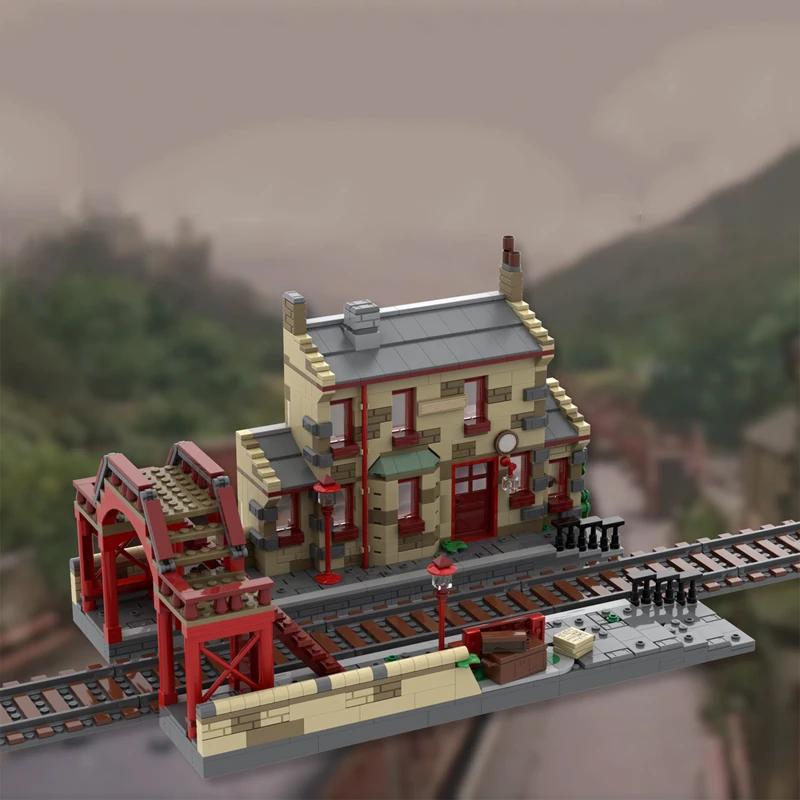 Нетоксичные Moc Hogsmeaded Железнодорожная Станция Здание Философского Камня Строительные Блоки Совместимые 76423 Дополнительные Кирпичики DIY Игрушка Подарок Для Детей