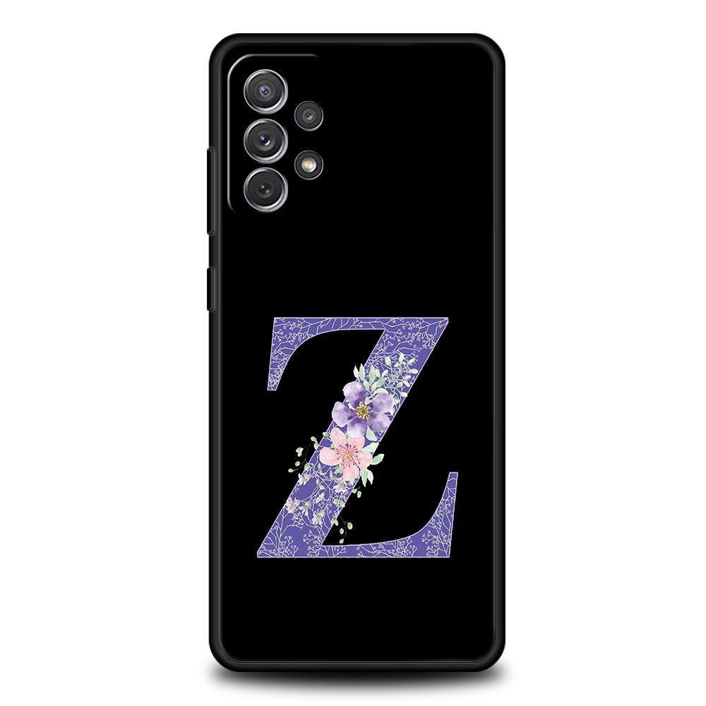 Чехол для телефона с фиолетовым цветком для Samsung Galaxy A17 A07 A55 A35 A25 A15 A05 A33 5G A31 A23 A21s A13 A41 A73 A53 A51 A71