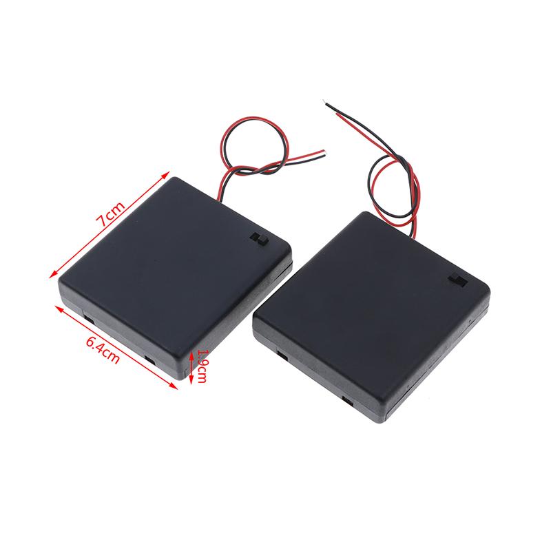 4 X Aa 6V держатель батареи разъем кейс для хранения коробка выключатель вкл/выкл с свинцовым проводом