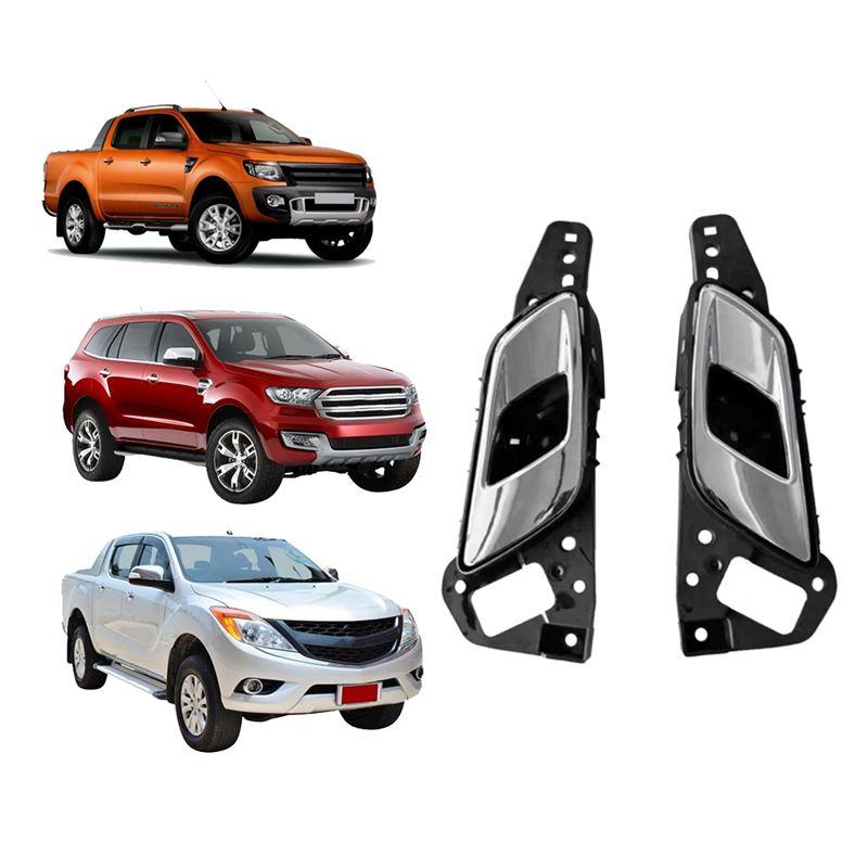 Портативная внутренняя ручка передней двери для Ford Ranger Wildtrak Hi-Rider 2012-2018 Хромированная сборка ручки двери салона