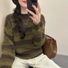 Женский Осенний Зимний Свободный Вязаный Свитер Мягкий Теплый С Длинным Рукавом Однотонный Повседневный Оверсайз Пуловер Повседневная Уличная Одежда Топы