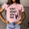 Летняя футболка с принтом MAMA MOMMY из чистого хлопка, с круглым вырезом, свободного кроя, с короткими рукавами, модная женская