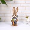 Пасхальный кролик орнамент реалистичный домашний декор рогоз трава пасхальная вечеринка настольный кролик декор пасхальные сувениры