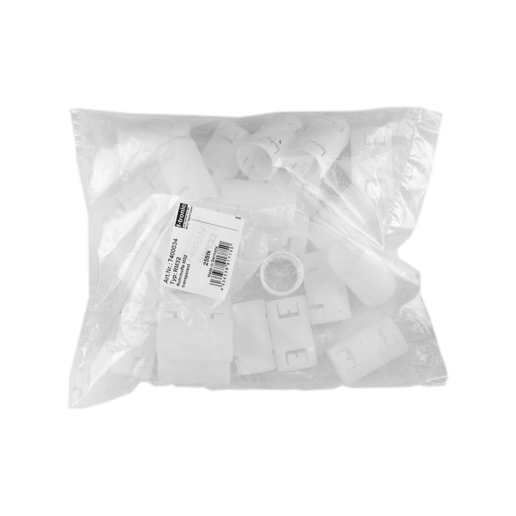M32 Corrugated Pipe Connector Transparent Sleeve 25 Pieces