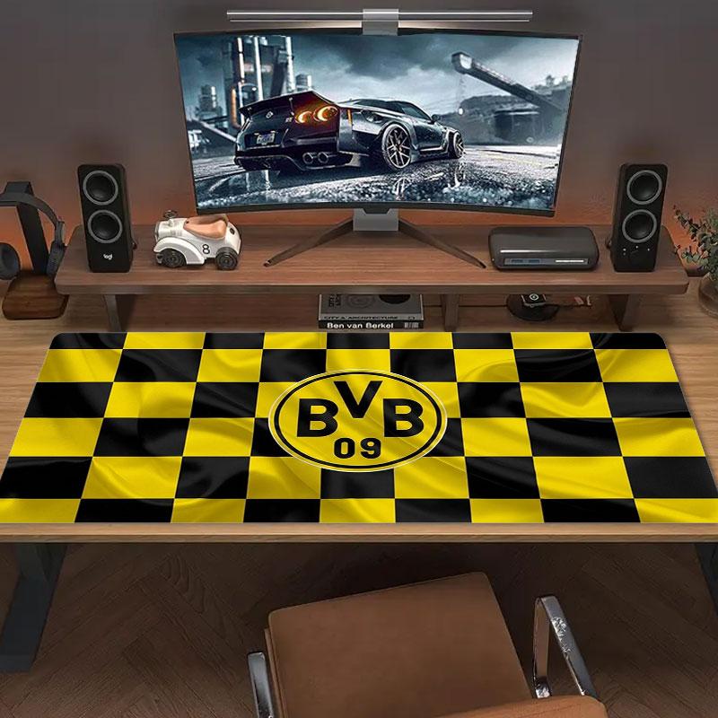 Borussia Large Size Mouse Pad Large Gaming Table Cushion Non-slip Laptop Tablet Big Mousepad XXL Mat Mini PC Playmat With Lock edge