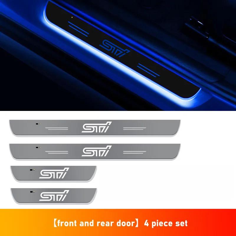 LED Wireless Welcome Pedal Car Scuff Plate Door Sill Light For Subaru STI OUTBACK wvr BRZ XV Impreza d Forester Legacy Ascent