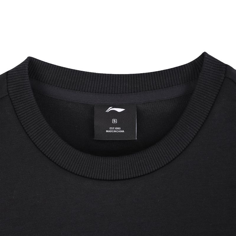 Li-Ning Sweatshirts Men's Black Crew Neck Moderate