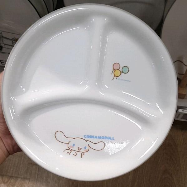 Corelle Cinnamoroll 3-Section Divided Side Dish Plate Small 21.6cm