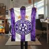 FK Austria Wien Print FlAannel Blanket, High quality Comfortable for All Seasons, Home Decor, Warmth and Comfort