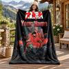 Akira Custom Name Flannel Blanket Personalized Soft Warm Plush Throw Blanket Customized Gift for Family Friends