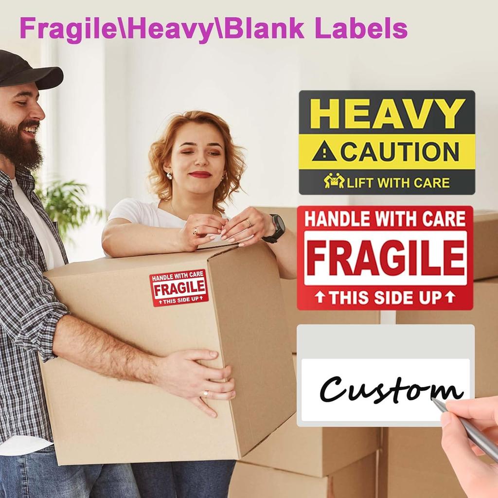 440 Count 3.5" x 2" Large Home Moving Packing Labels for 3-4 Bedroom House, 10 Color Coded Moving Stickers for Boxes with Large Writable Area,