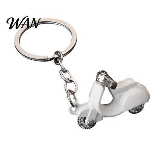 Durable Keychain Pendant Motorcycle Charm Zinc Alloy Key Chain with Retro Scooter Buckle Electric Donkey Design Holder