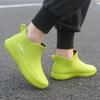 Rain Shoes Men's Fashion Short Water Shoes New Waterproof and Non-slip Water Boots Trendy and Lightweight Outer Wear Velvet Work Rubber Shoes
