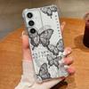 Чехол для телефона с узором бабочки для Samsung Galaxy S26 S25 S24 S23 Ultra S22 Plus S21 S24 S25 FE Прозрачный Ударопрочный Мягкий Чехол