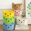 Woven Cotton Rope Cat's Ear Storage Baskets Desktop Sundries Kids Toys Organizer Box Dirty Clothes Hampe Cosmetics Holder