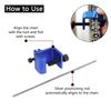 AB61-Alignment Tool For Motorcycle Chain Quick Accurate Aluminium Alloy Sprocket Chain Repair Parts Tool Black