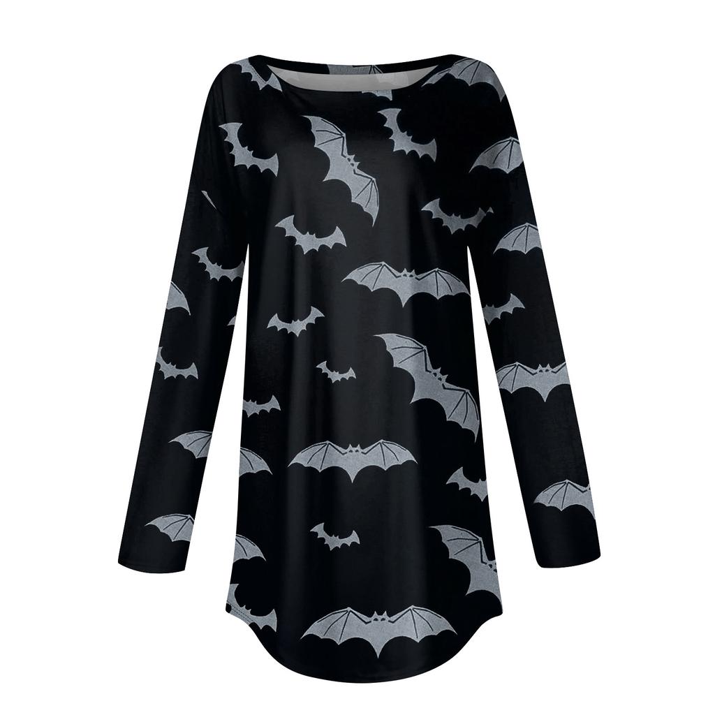 Tee Shirts For Women Fall Casual Long Sleeve Shirts Sweatshirt Halloween Printing Top Pullover