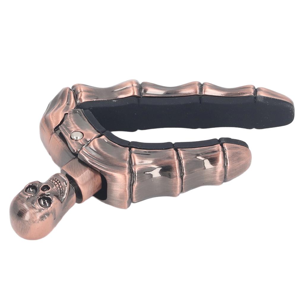 Гитарный каподастр с ручкой в виде черепа, фиксирующийся, мягкий силиконовый, устойчивый к царапинам каподастр для электроакустических гитар, укулеле