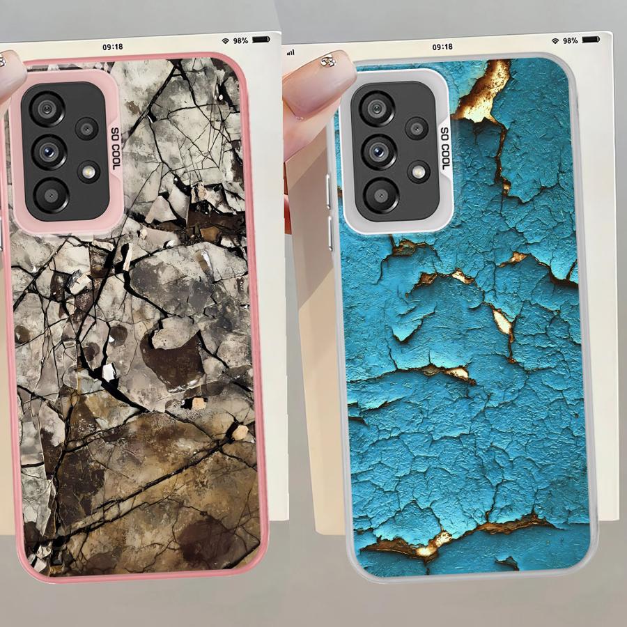 Чехол для Samsung Для Galaxy A12 A25 A22 A14 A16 A34 A32 A15 A24 A13 A23 Мягкая крышка Ретро Дизайн с ржавчиной