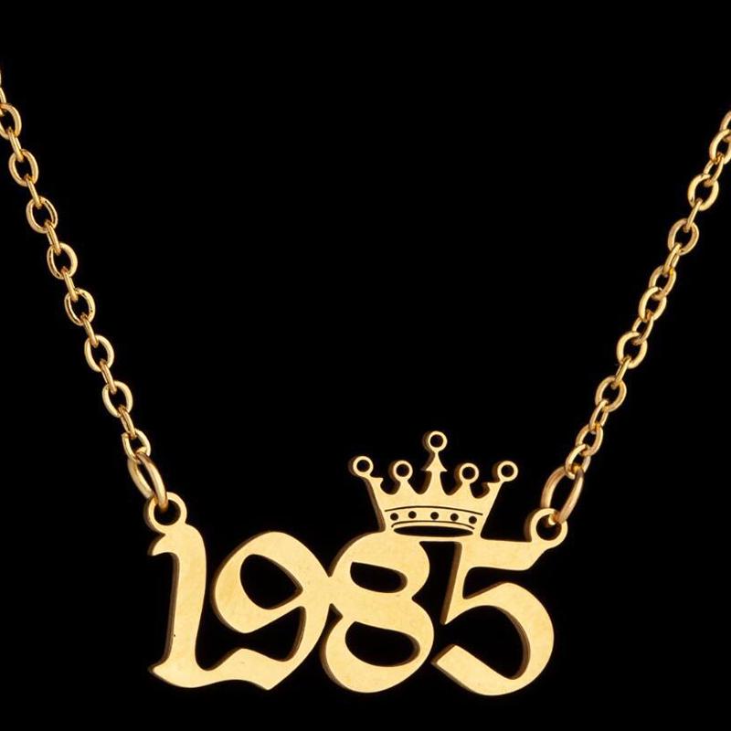 Персонализированные ожерелья с номером года для женщин на заказ 1986 1993 1999 2003 2019