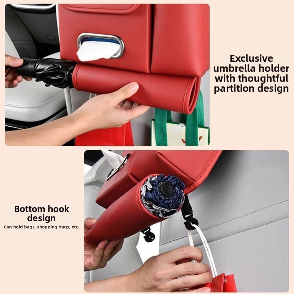 Space Saving Car Backseat Organizer Waterproof Car Seat Back Tissue Box Car Cup Holder Back Seat