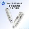 HP USB-флеш-накопитель Zhan 66 128 ГБ с двойным интерфейсом