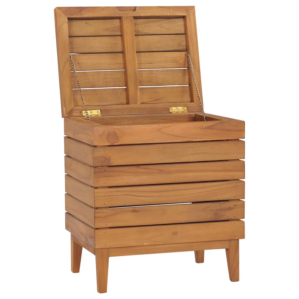 Laundry Basket 40*30*45 cm Solid Teak Wood