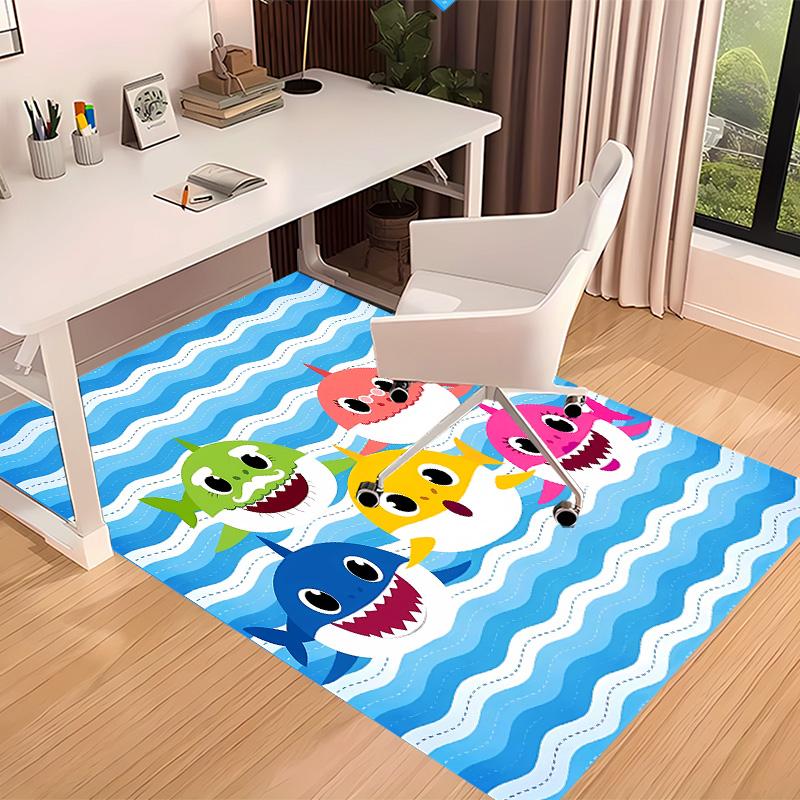 Baby Shark Printed Absorbent Washable Carpet, Non-Slip Bathroom Mats, Kitchen Rugs, Yoga Mat,Living Room Entrance, Camping Picnic Rugs