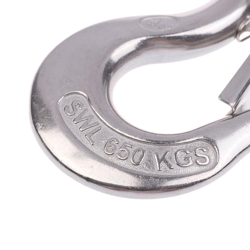 304 Stainless Steel Trigger Clevis Swivel-Eye Lifting Snap Tone Hook Wire Rope Lifting Hook With 150/ 350/650Kg Loading Capacity