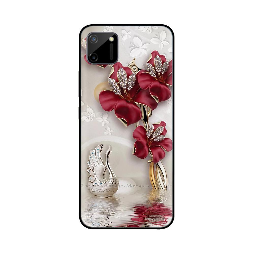 Чехол-бампер для Oppo Realme C11 RMX2185 Для Realme C11 2021 RMX3231 Мягкий силиконовый задний чехол из ТПУ для RealmeC11 Funda Casing Coque